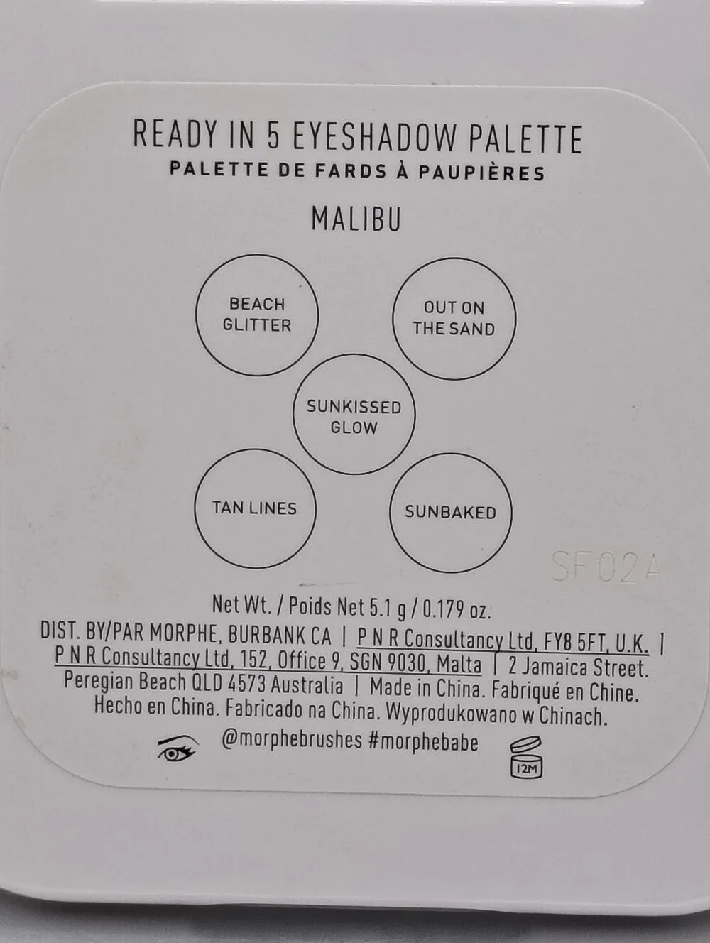 Morphe 2 Ready In 5 Eyeshadow Palette - MALIBU